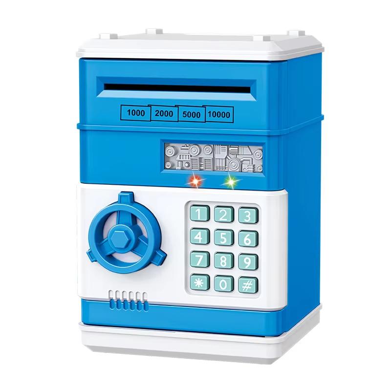Non-Toxic Pretend Play Creative Bank Automatic Mini Safe Coins Cash Saving Password Counter Code Lock Piggy Bank Kids Money Banking Toys