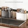 Drainage Cutlery Drain Rack with Water Tray Kitchen Utensil Holder  Kitchen Organizer