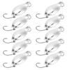 10pcs lot Fishing Lures Wobbler Baits SpoOn style Artificial Metal Baits Hook (Silver, 2.5g)