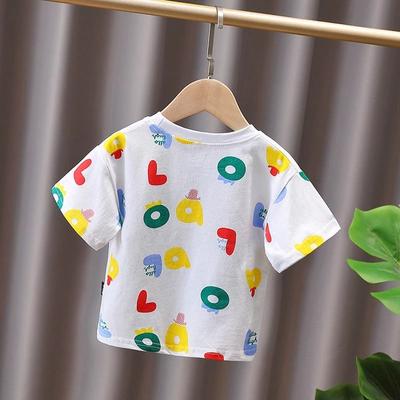 Sommerkleidung für Mädchen Kinderkleidung Jungen Neues Sommer Cartoon Kurzarm T-Shirt Top Baby Kinder Halbarmshirt