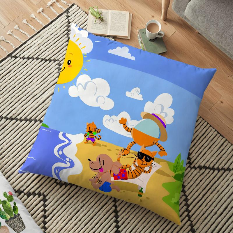 

Dogman Мультяшна Наволочка Людина-Собака Квадратна Подушка Спальня Диван Відпочинок Комфортна Подушка Автомобіль Вітальня Домашній Декор 1