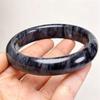 Natural Black Qinghua Jade Bangle, Ink Wash Painting Style Chinese Jade Bracelet, Traditional Calligraphy Art Cuff for Women