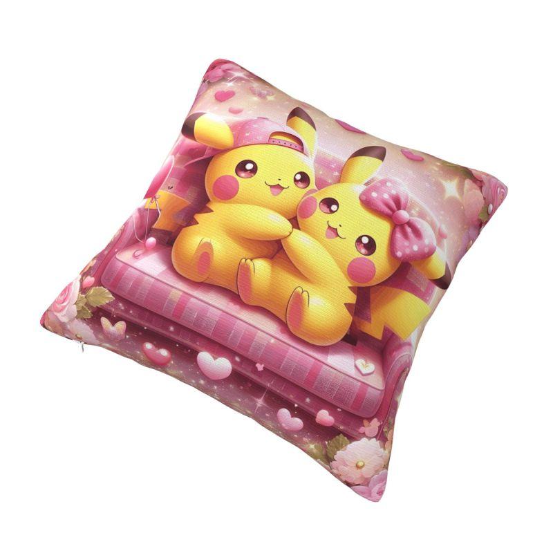 Custom Pikachus Anime Game Cushion Cover 40x40cm Cartoon Manga Velvet Nordic Throw Pillow Case