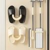 White Suction Cup Shoe Rack, Wall-Mounted Slipper Organizer for Bathroom and Shower, Practical Slipper Hook, Utility Hooks