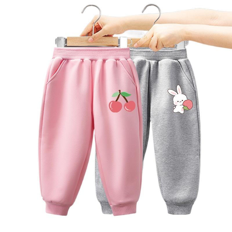 Barnkläder Barnkläder Casual Barnbyxor Modebyxor för Barn Söta Mjukisbyxor 2-delat Set Flickbyxor