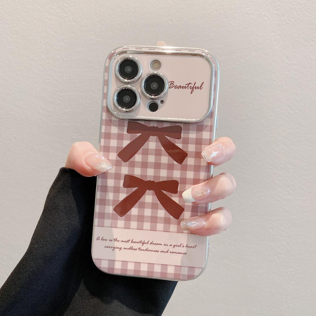 

Премиальный гальванизированный чехол-бант для iPhone 17 Pro Max - издание Осень/Зима iPhone 15 Plus