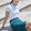 Nike Logo Printed Breathable Short Sleeve Polo Shirt Women tops White 830422-100