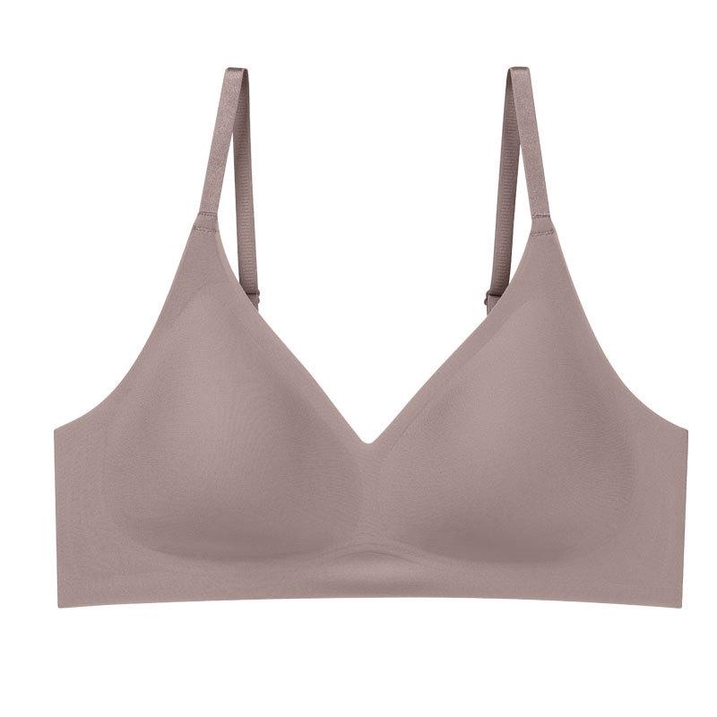 Tangge Seamless Wire-Free Silk Bra: Soft Support, High Elasticity, Thin Micro Gathering