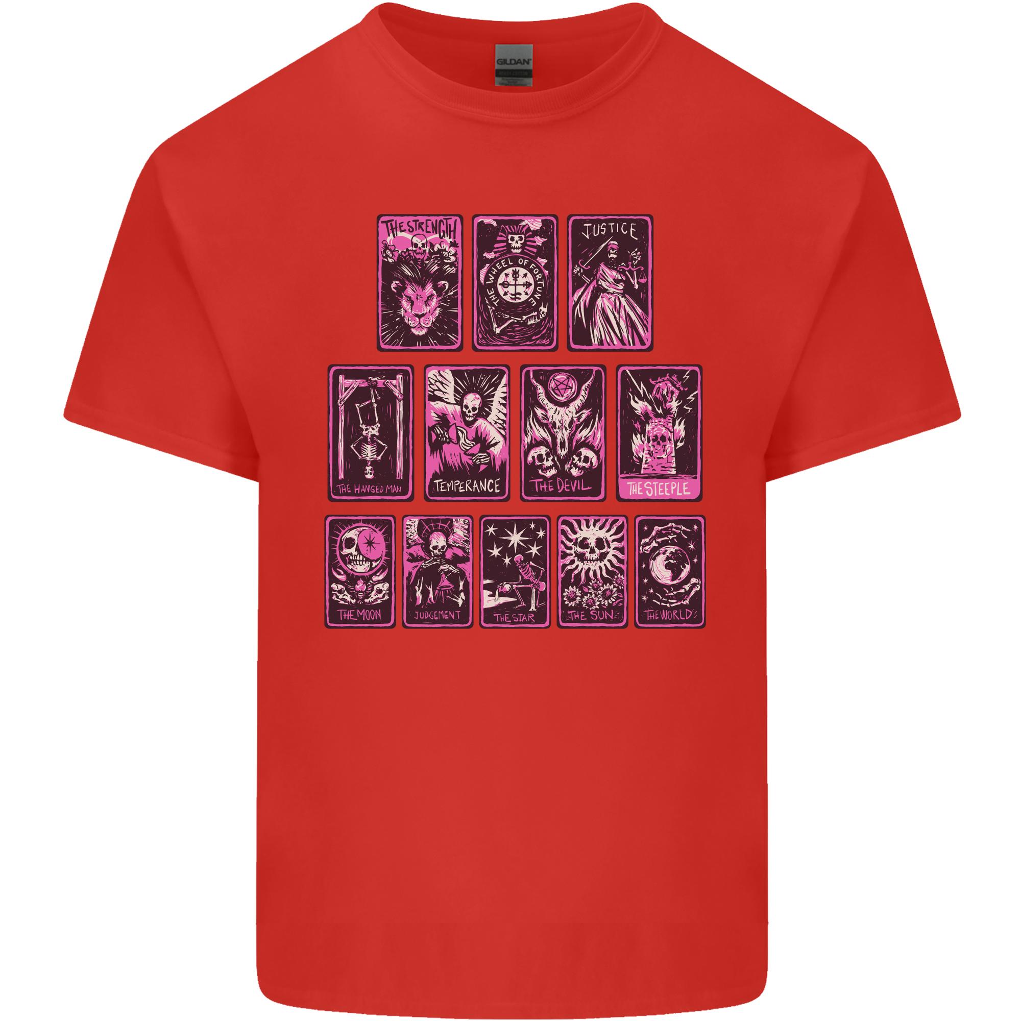 Tarot Cards Fortune Teller Skulls Unisexs Light Cotton TShirt S