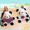 Panda Keychain Plush Toy With Colorful Sweater For Girls And Collectors