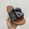 Fashion 2025 Summer New Pocket Denim Flat Slippers Comfortable Casual Size 47 48 Thick Soled Men's Women's Multi-color Outdoor Sandals