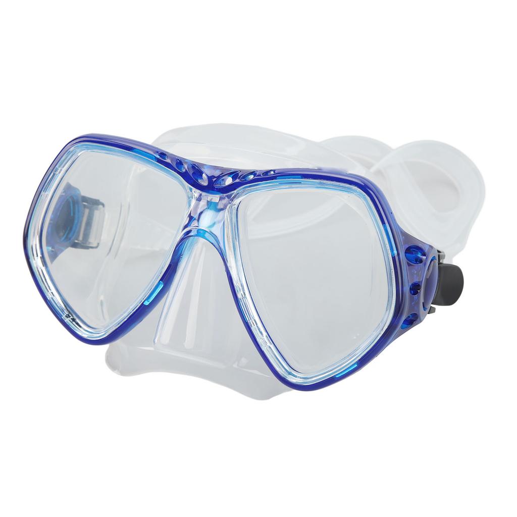 Diving Goggles Swim Glasses Silicone Adjustable Strap Tempered Glass Thickened Frame Clear View Anti Fog for Kids