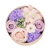 Artificial Flowers Combo Box Simulation Fake Soap Flower Round Box Valentine"s Day Holiday Gift