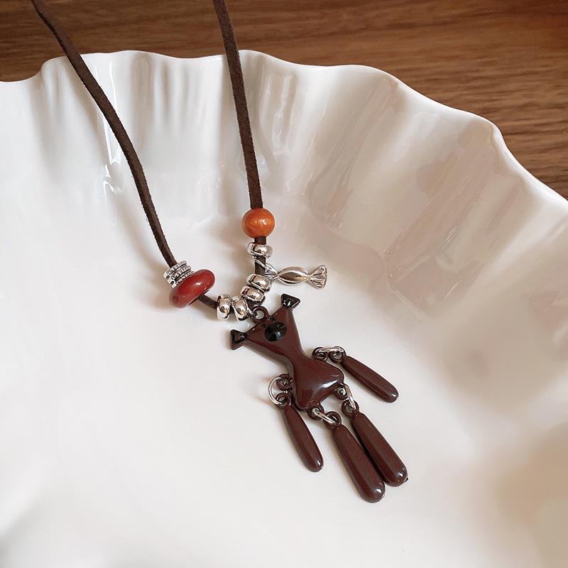 

Кожаный кошелек-подвеска для монет и наушников: Высококлассная, универсальная цепочка-свитер, модная бижутерия