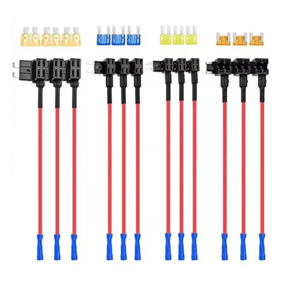 Fuse-Tap Adapter Car Electrical Appliances Jumper Connector Low Profile Mini Micro Fuse-Holder Mini Blade-Fuse Car Accessories