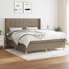 3132013 vidaXL Divan Bed with Mattress Taupe 180x200 Cm Fabric