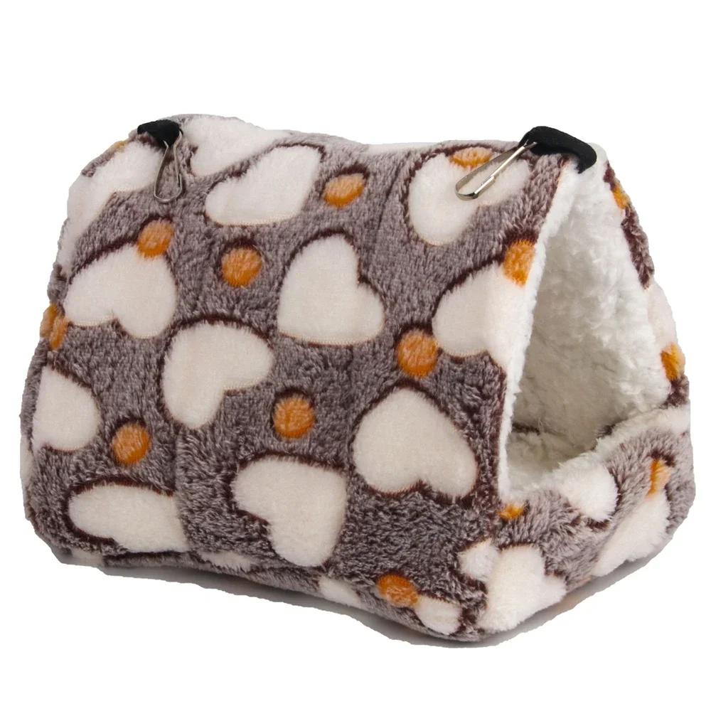 Herz Plüsch Haustier Hamster Nest für Vögel Haus Warm Bequem Winter Papagei Hängematte Höhle Käfig Hütte Zelt Haustier Vogelkäfig Zubehör