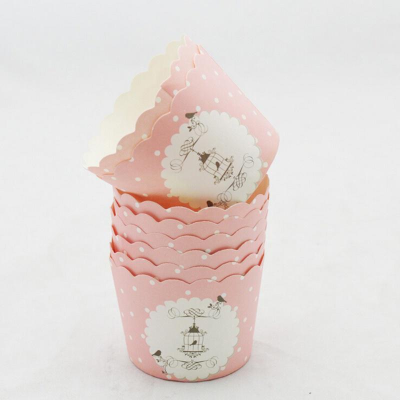 50Pcs Food Graded Mini Cupcake Liner Cupcake Tools Pack Baking Candy Cups Cake Muffin Case Wrapper for Birthday Wedding