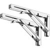 400mm Folding Bracket, Folding Shelf Brackets Max Load 150kg, Stainless Steel--