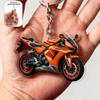 Breloc Acrilic Motocicletă Design Plat Realist 2D Pentru Entuziaști Decorațiune Geantă Chei