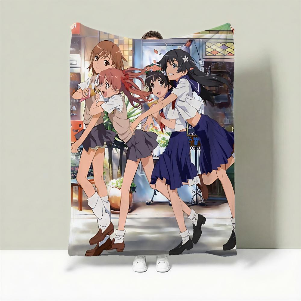 

Anime A-A Certain Scientific Railgun Throw Lightweight 240g Flannel Blanket Soft Skin-friendly for Summer Cooling 75cmx90cm