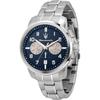 Maserati Successo Series Men's Watch 44mm Quartz Analog Chronograph 5ATM Water Resistant Silver Business R8873621029
