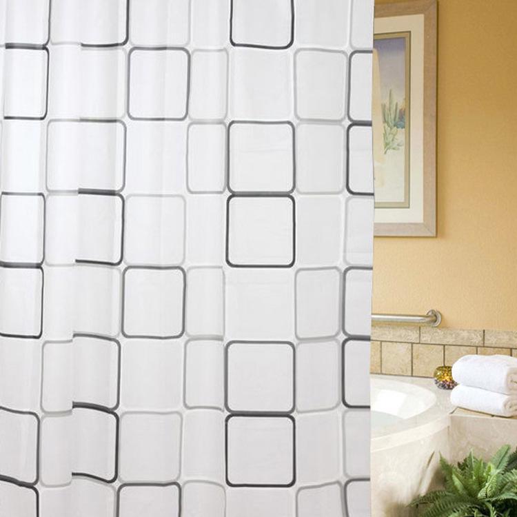 PEVA Waterproof Shower Curtain for Bathroom, 180x200CM Partition, Bathtub & Toilet Divider