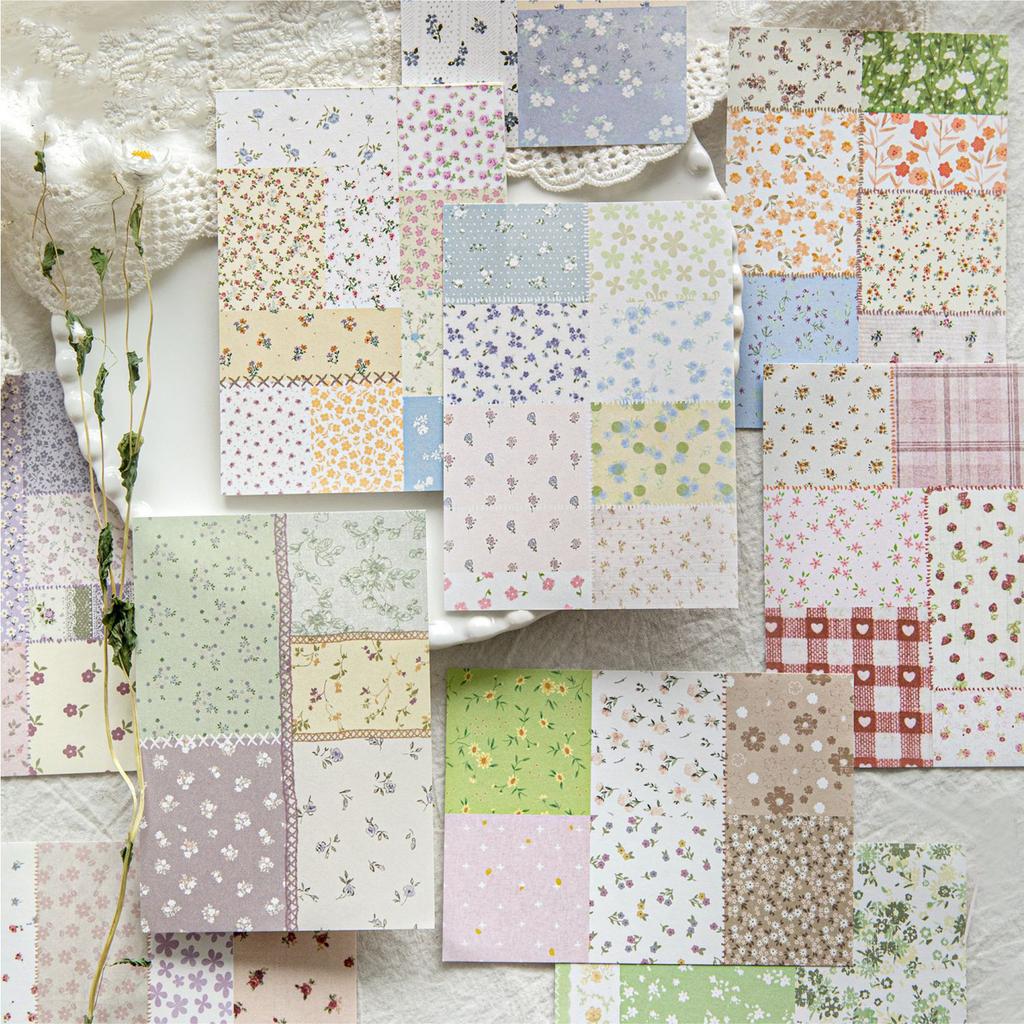 Patchwork Museum Series Vintage Gird Label Landscape Material Paper Creative DIY Junk Journal Collage Scrapbooking Stationery