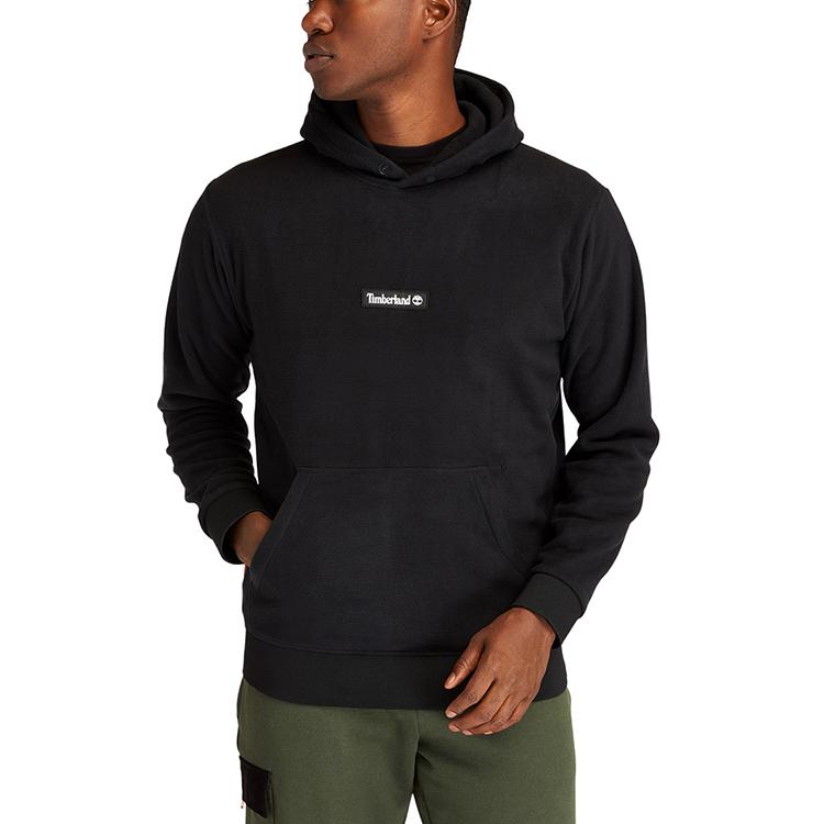 Timberland Fleece Lined Hooded Sweatshirt Men Sweatshirts Black A22GC-001