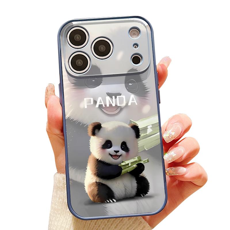 Magnetic For Magsafe Case For iPhone 17 Pro Max Lovely Baby Panda Pattern Skin Feeling Cover For iPhone 16 15 14 13 Pro Max