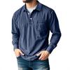Men's 2026 European Retro Cotton Washed Long Sleeve Polo Shirt