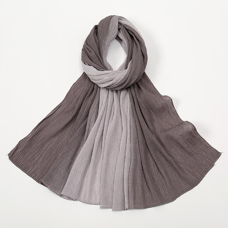Tie-dyed Pleated Cotton Hijab Scarf Women Muslim Shawls Elastic Headscarf Wraps Islamic Headband Turban Bufandas Bandana Foulard