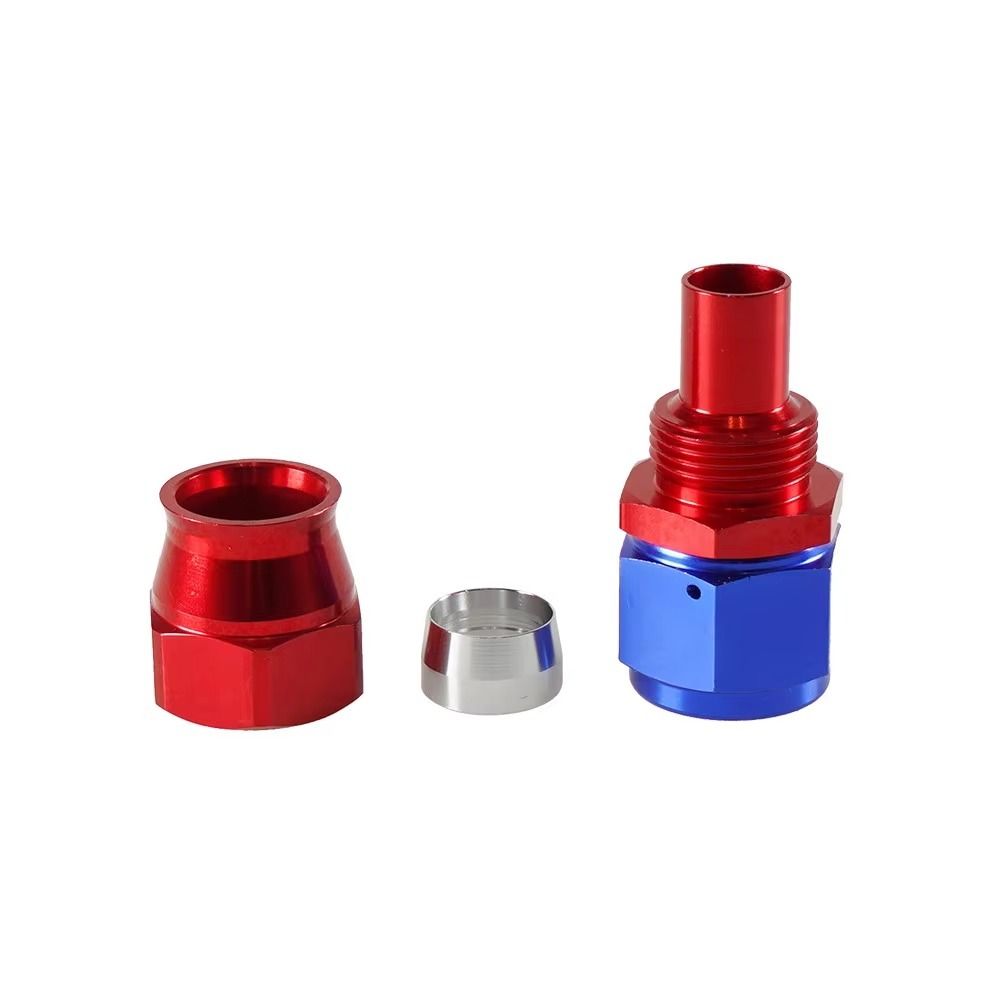 AN4/AN6/AN8/AN10 Oil Line Connector Aluminum Alloy Oil Hose End Adaptor Braided Fitting