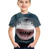 Shark Tshirt Kids Clothes Summer Animals Blue Sea T-Shirt For Boy Tee Shirt Children Top 2026 Short Sleeve 3d Print Girls Tees
