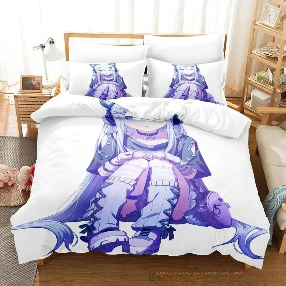 Yoisaki Kanade Bedding Set Cartoon  three-piece set Adult Kid Bedroom Duvetcover Sets 3D Kawaii Girl colcha de verano cama