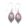 Natural Morganite Gemstone 925 Sterling Silver Jewelry Drop/Dangle Earrings1.9" EE-85-11