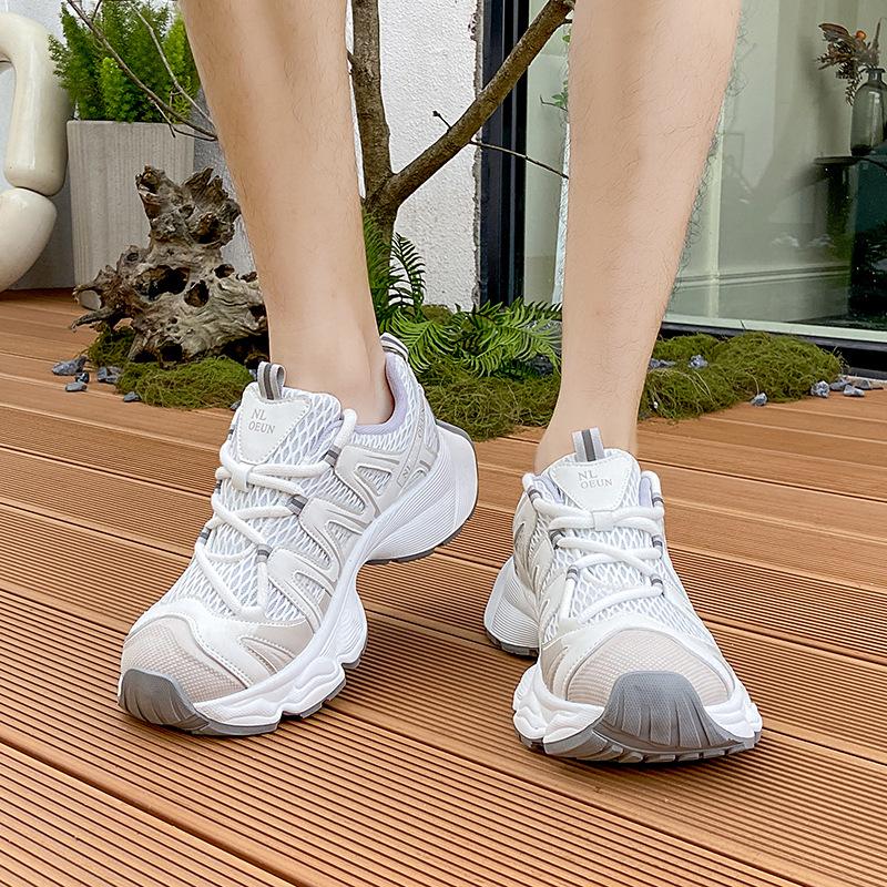 2025 Summer New Dad Shoes Women's Platform Breathable Mesh Fashion Lightweight Straps Sports and Leisure Shoes