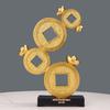 Prosperity Copper Coin Ornament: Chic Chinese-Style Décor for Living Room, Office, or Wine Cabinet