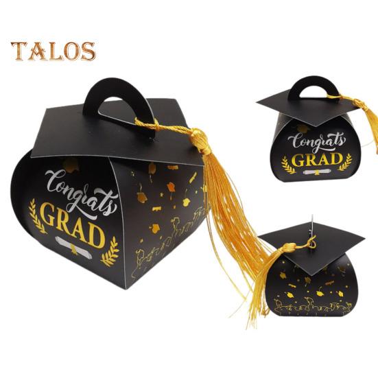 Graduation Cap Gift Box Class of 2025 Grad Cap Candy Treat Box with Tassel Table Centerpiece for Graduation Party Favors