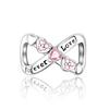 Brand New Infinity Knot Charm Bead Components Copper Metal Bead Components Hearts Secure Safety Chain Compatible With Authentic Original Bracelets