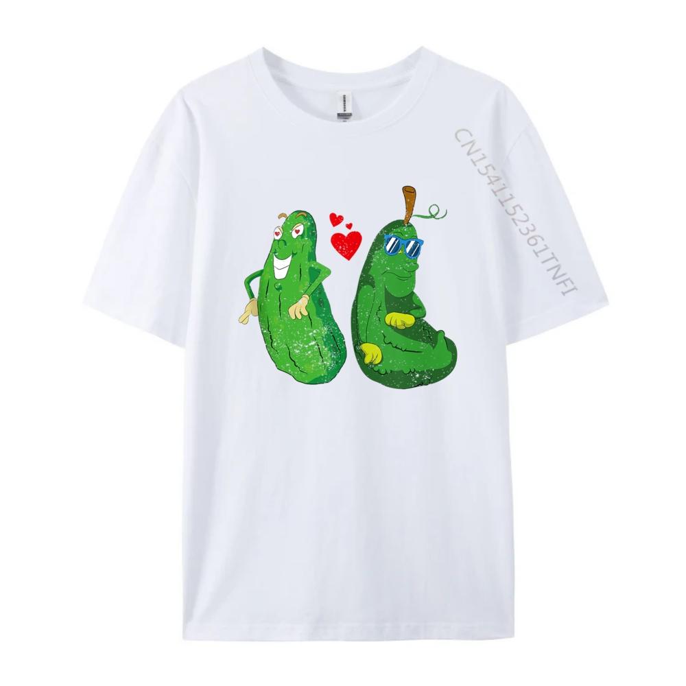 Cucumber Lover Funny Pickle Giftsvegetable Heart Cool Cucumber Lover Funny Sunglasses Pickle Green And White Graphic T Shirt