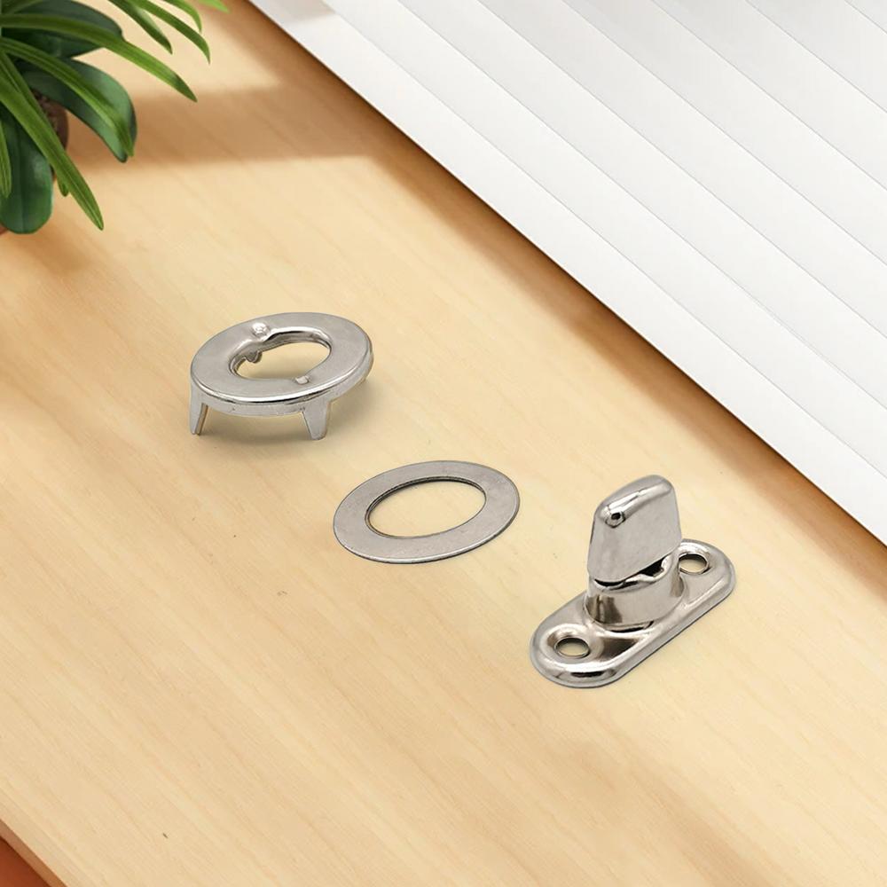 Zinc Alloy Pull Handle Knobs Oval Shape Cabinet Hardware Cloak Clasp Safe Easy To Install For Jewelry Boxes Bags Books Leather
