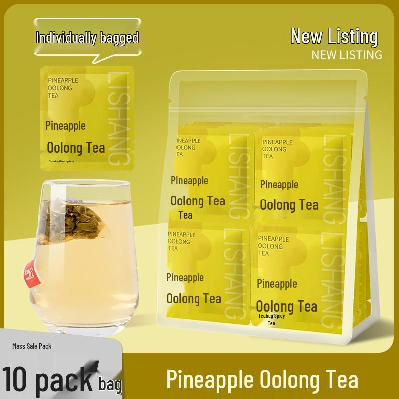 Pineapple Oolong Tea Bags & Leaves - Rich Aroma & Flavor - Ideal for Cold Brew