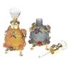 1Pc Dubai 15Ml Beauty Salon Flowers Glass Perfume Empty Bottle Vacuum Bottle Essential Oil Olive Oil Reusable Storage Bottle