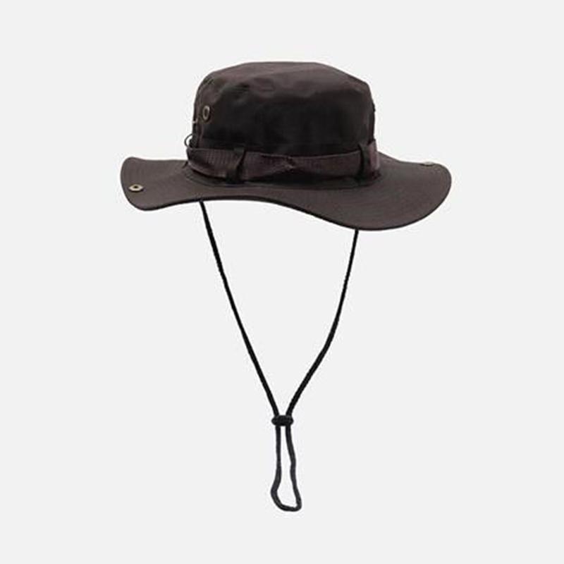 Outdoor Mesh Fisherman Hat UV Protection Wide Brim Sunscreen Bucket Cap for Beach Safari Hunting