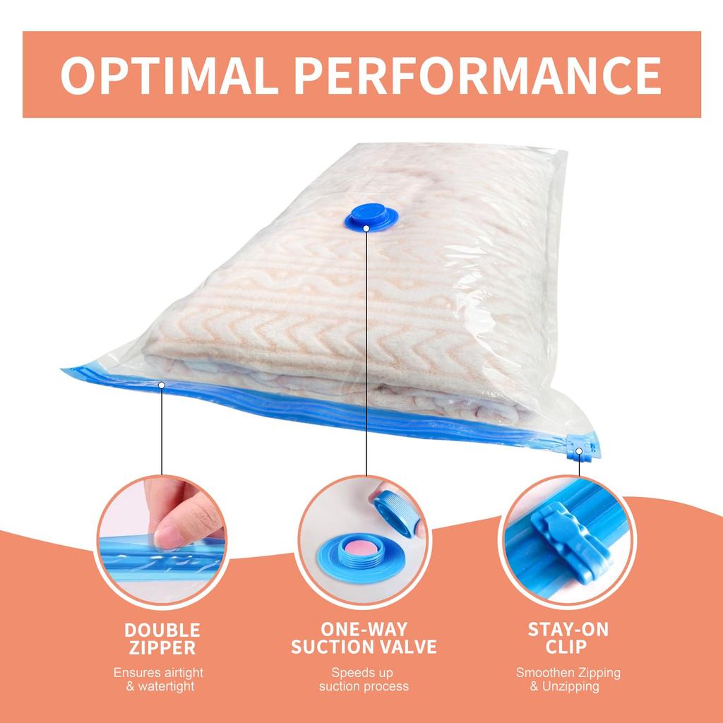 4pcs Thickened Vacuum Compression Bag, Transparent Quilt Vacuum Bag, Storage Bag, Household Clothing Storage And Sorting Bag
