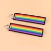 Rainbow Woven Label Keychain and ID Card Lanyard