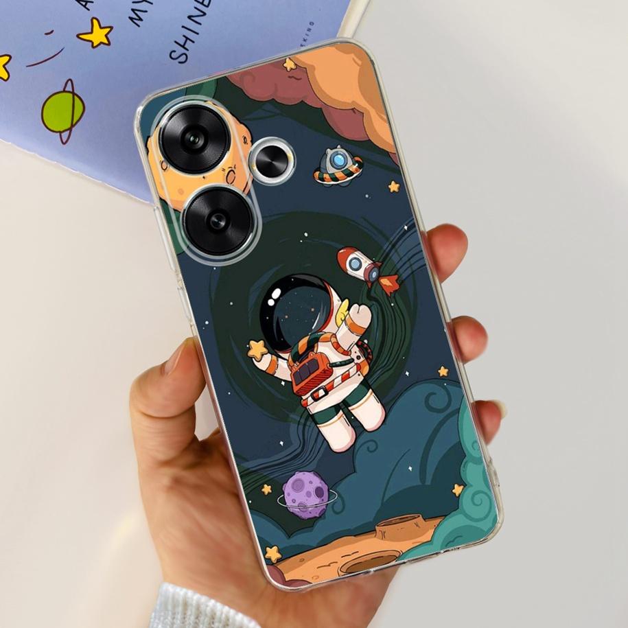 For Xiaomi Poco F6 Case Popular Butterfly Flower Soft Clear Silicone TPU Back Cover For Xiaomi Poco F6 5G F 6 PocoF6 Phone Cases
