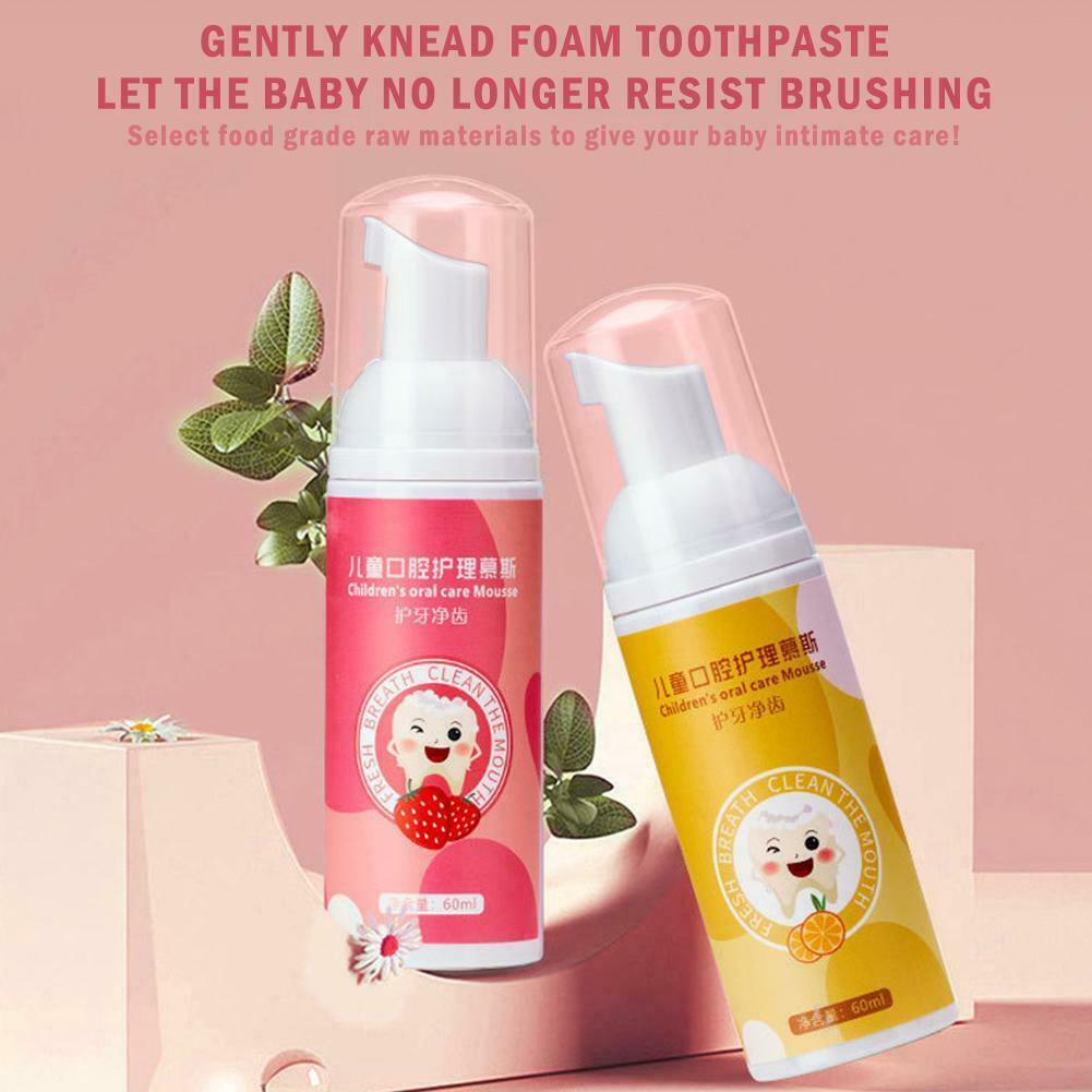 Buy 60Ml Children Toothpaste Kids Can Swallow Mousse Foam Household ...