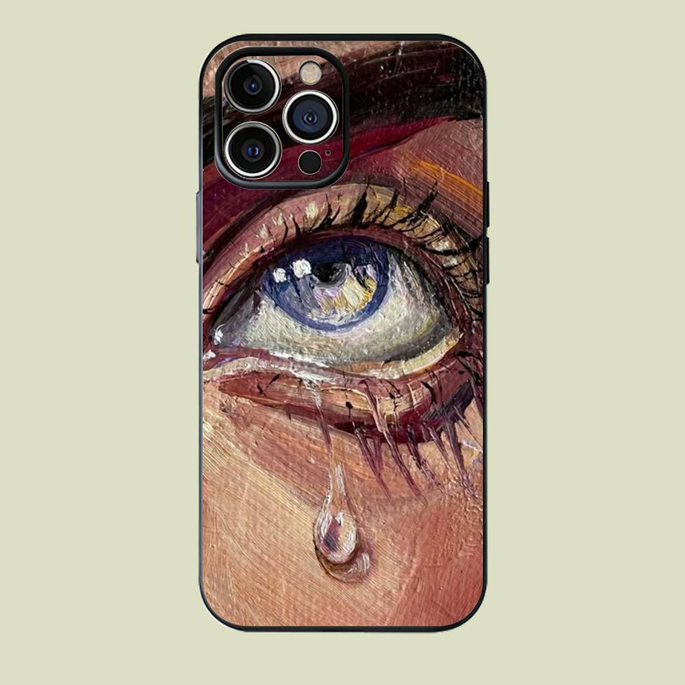 Colorful eyes Silicone Soft Phone Case For iPhone17,16,15,14,13,12,11 Pro Max Plus mini XS XR SE Cover